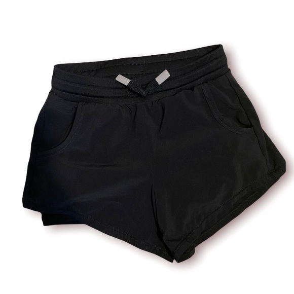 Black Athletic Shorts Double Layer - Picture 1 of 6